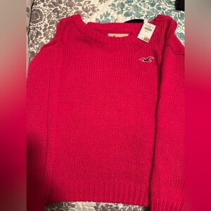 Hollister Women's Red/Dark Pink Sweater